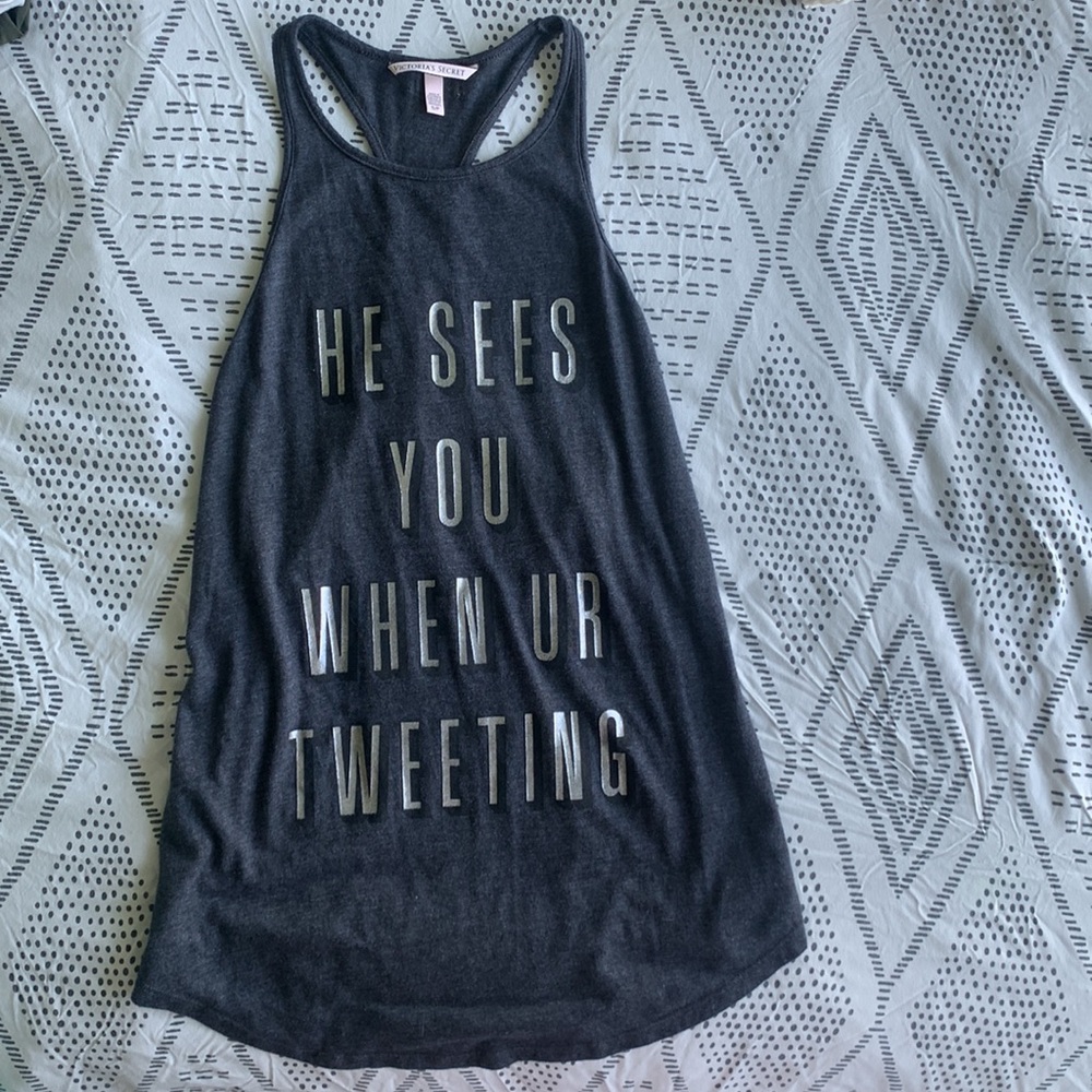 small Victoria secret tank top grey